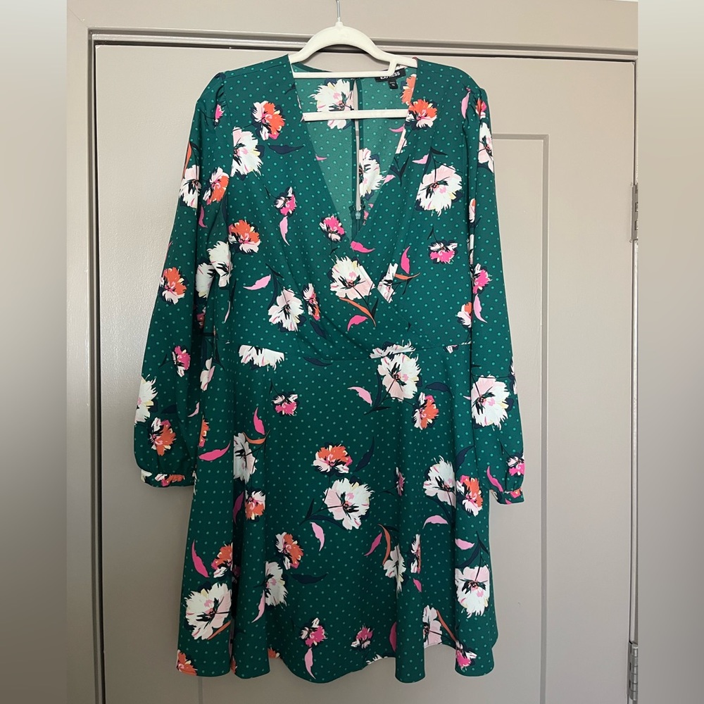 Express Fit and Flare Floral Dress XL